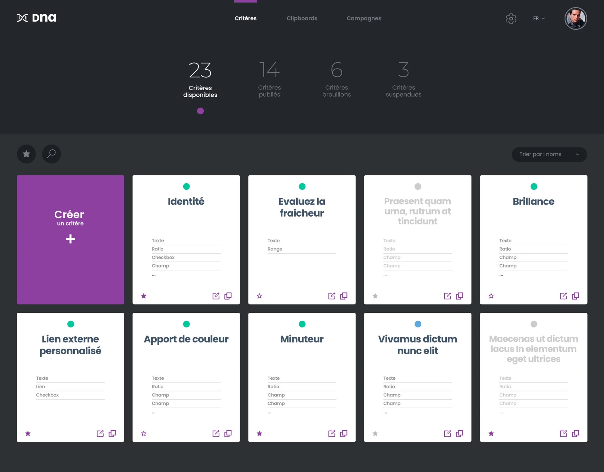 UI/UX designer — Projet : DNA
