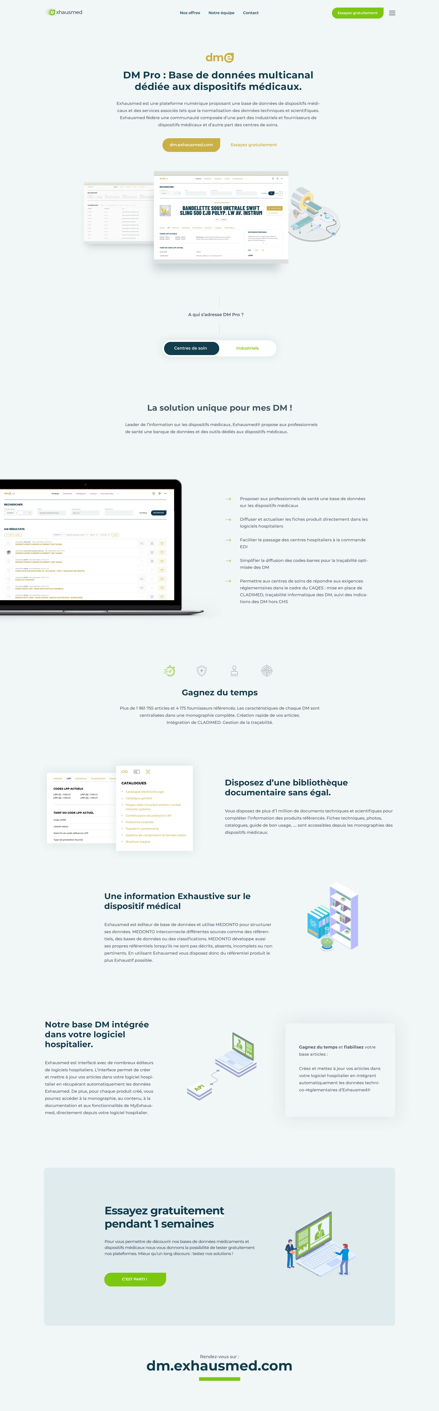 UI/UX designer — Projet : Exhausmed
