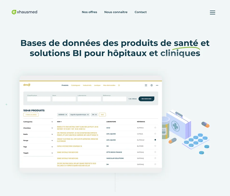 UI/UX designer — Projet Exhausmed